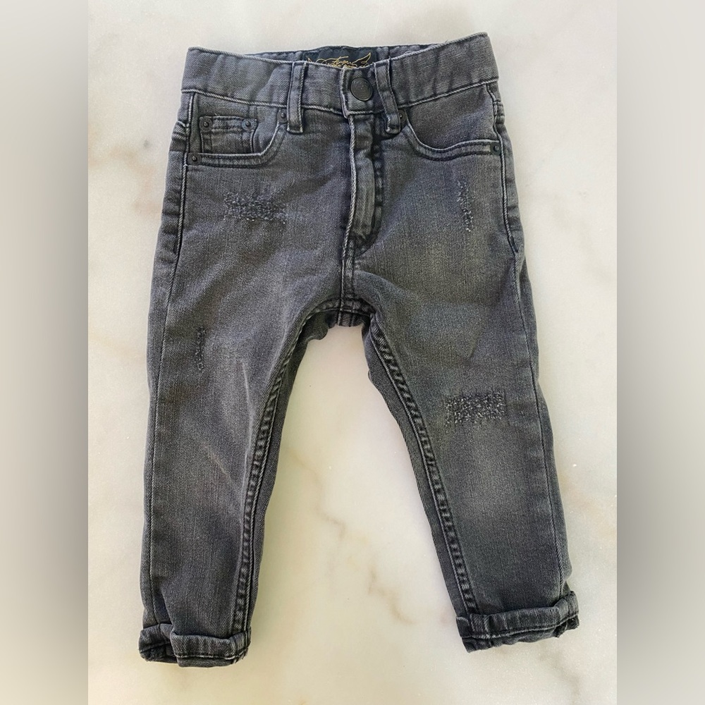 Finger in the Nose Emma black denim, size 2 / 3yrs, EUC